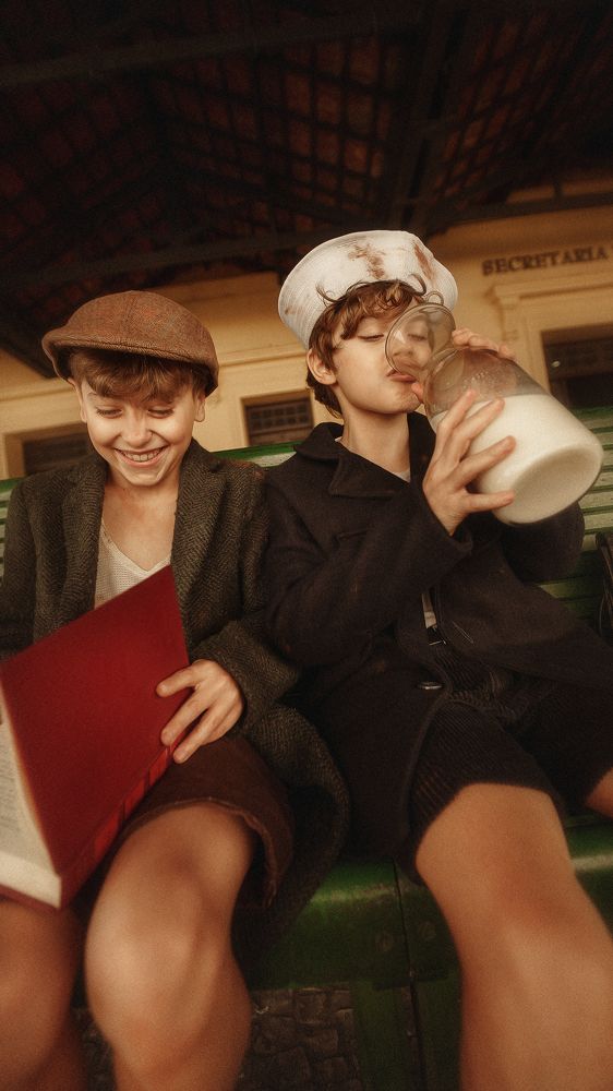 On the way to school