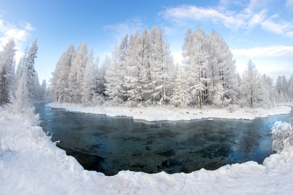 The Jarganat River Wrapped in Snow