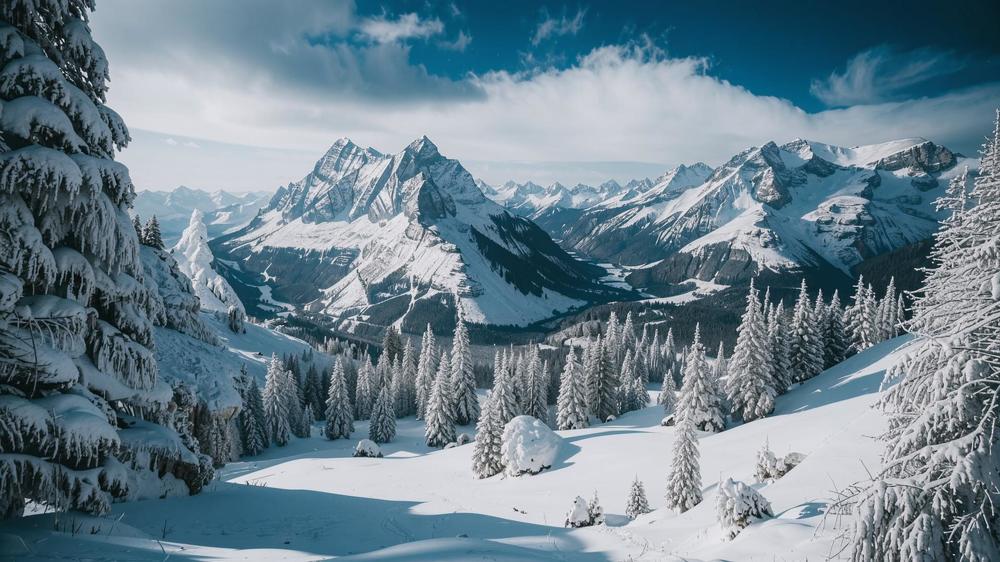Нейросеть пейзаж горы и лес