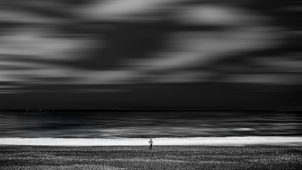 Night Dream of a Stranger on the Beach