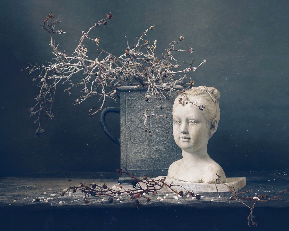 Этюд с гипсовой головкой