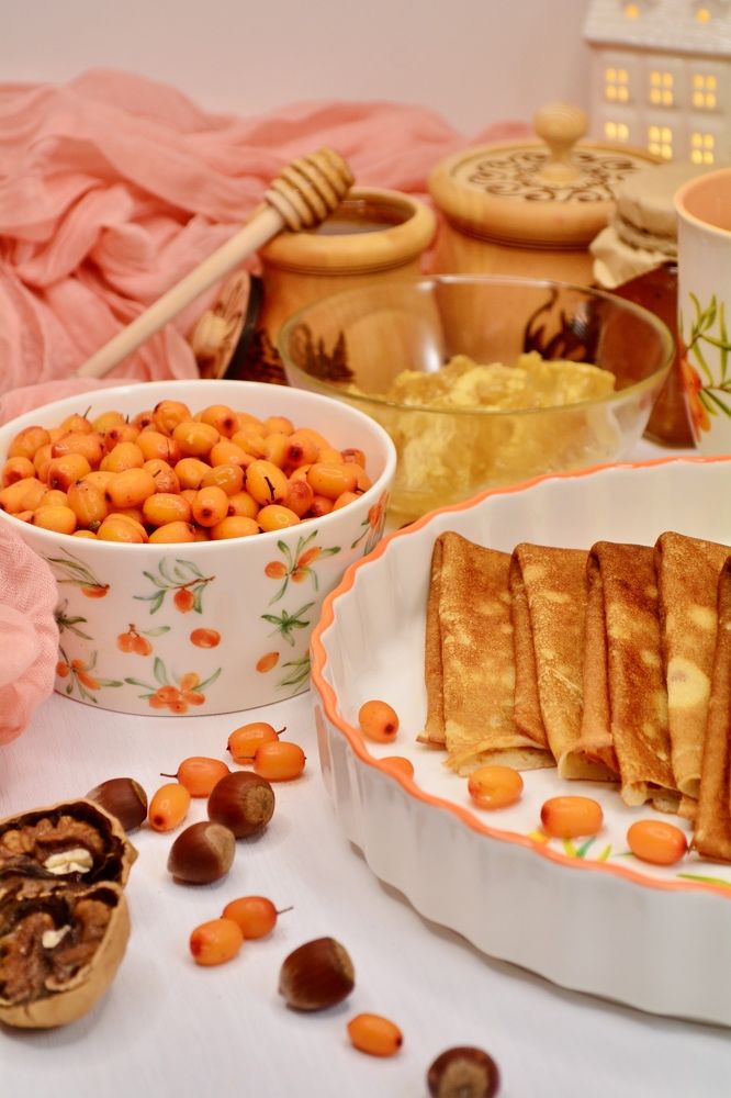 Sea buckthorn harvest