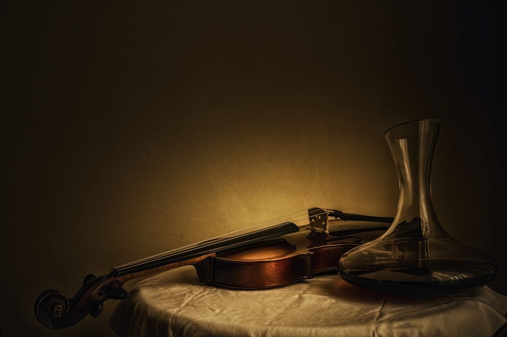 Wine and  violin
