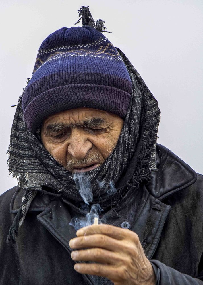 Cigarette in the cold
