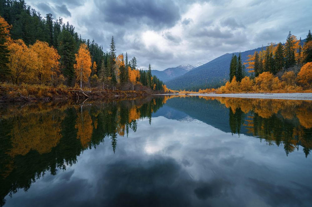 Поздняя осень в тайге Западных Саян