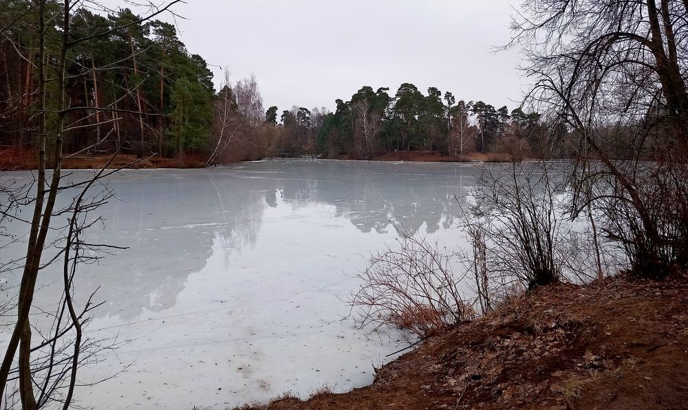 Январь. Оттепель на Бездонном озере.