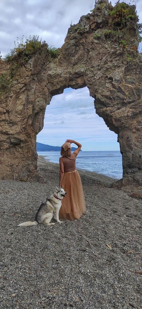 Арка на мысе Птичьем. О. Сахалин.