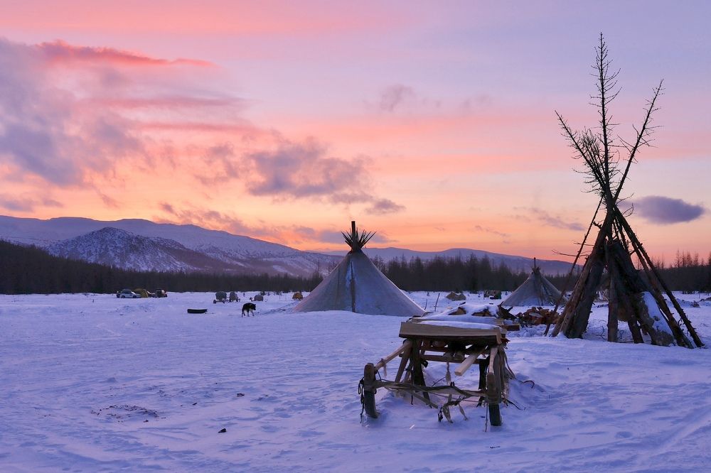 Рассвет в тундре Ямала
