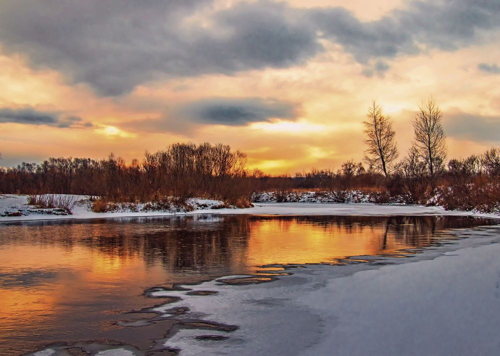 Зимний закат.