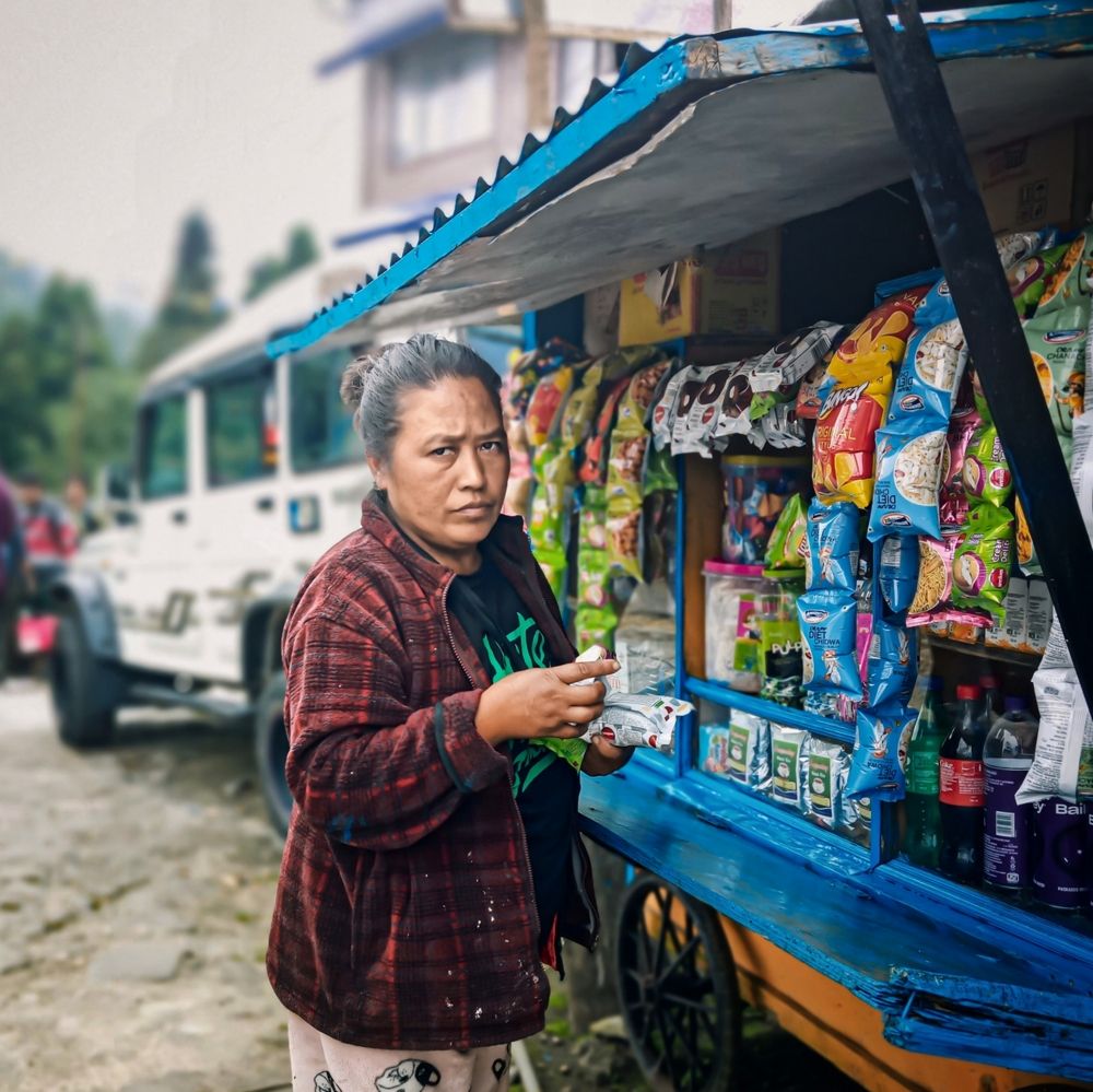A lady Shopkeeper