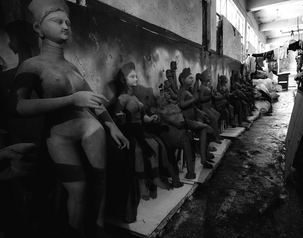 Durga puja Idol making