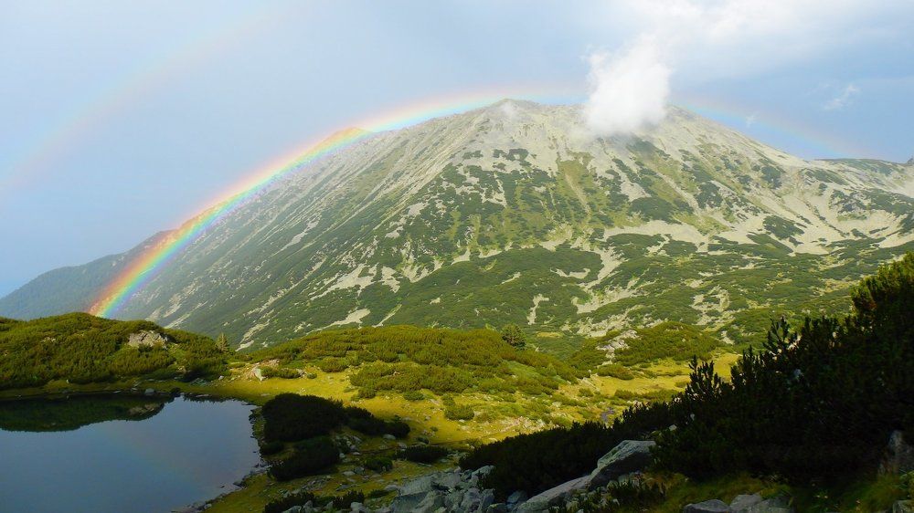 Rainbow above Todorka peak, Pirin mountain Bulgaria, 15.08.2015