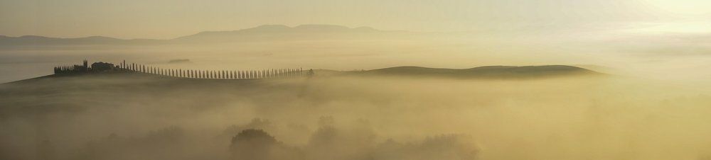 ТУМАННОЕ УТРО В ТОСКАНЕ. Панорама из серии "Toscana - amore mio"