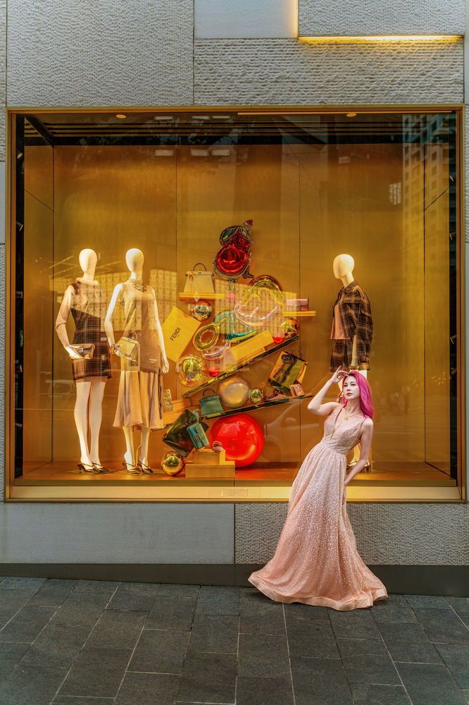 Barbie's life size in the luxury district