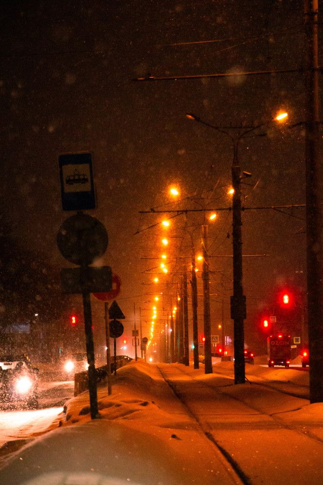 Ночной снегопад