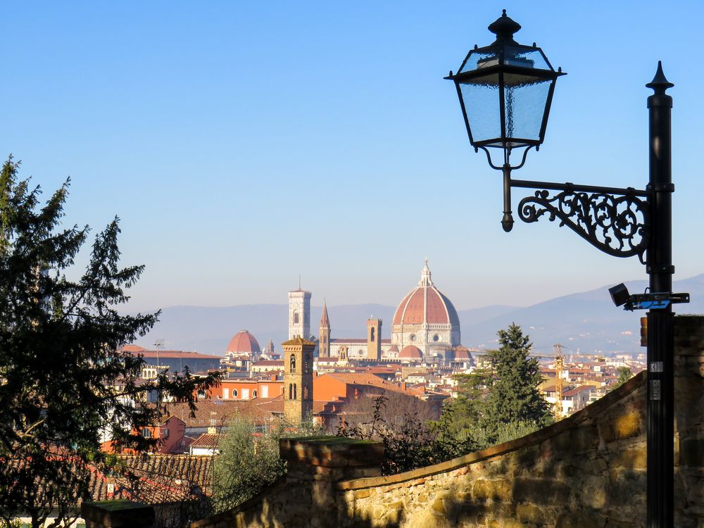 Cathedral of Santa Maria del Fiore in Florence on a sunny day