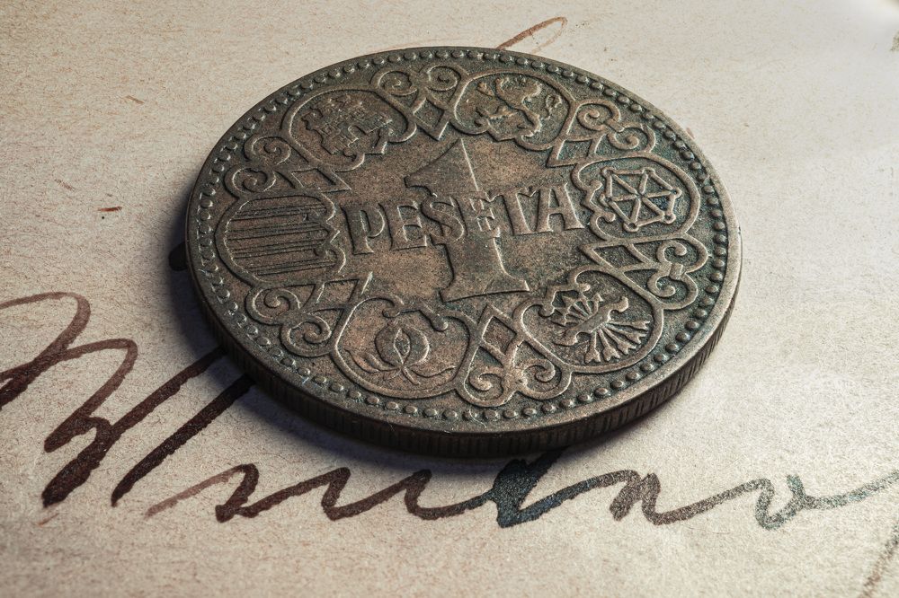 Una Peseta.