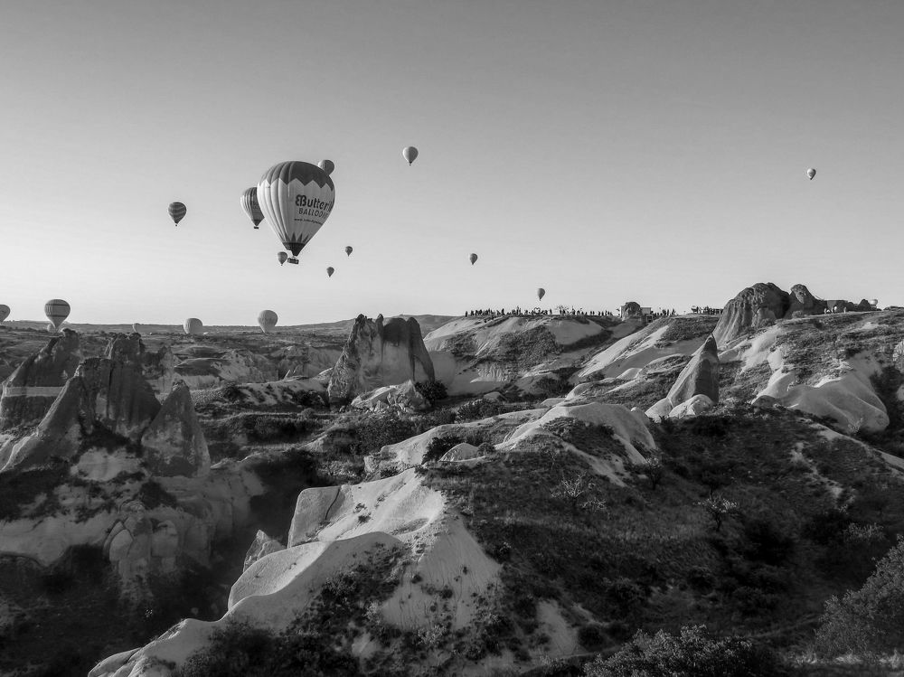 Hot air balloons over the Valley of Love