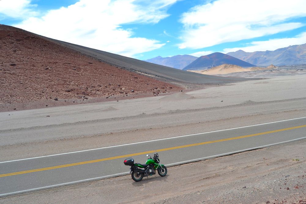 Riding between volcanoes