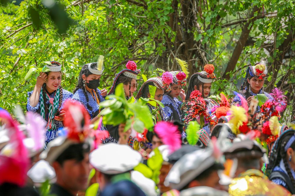 Kalash tribe cultural event chilum festival, Chitral, Pakistan.