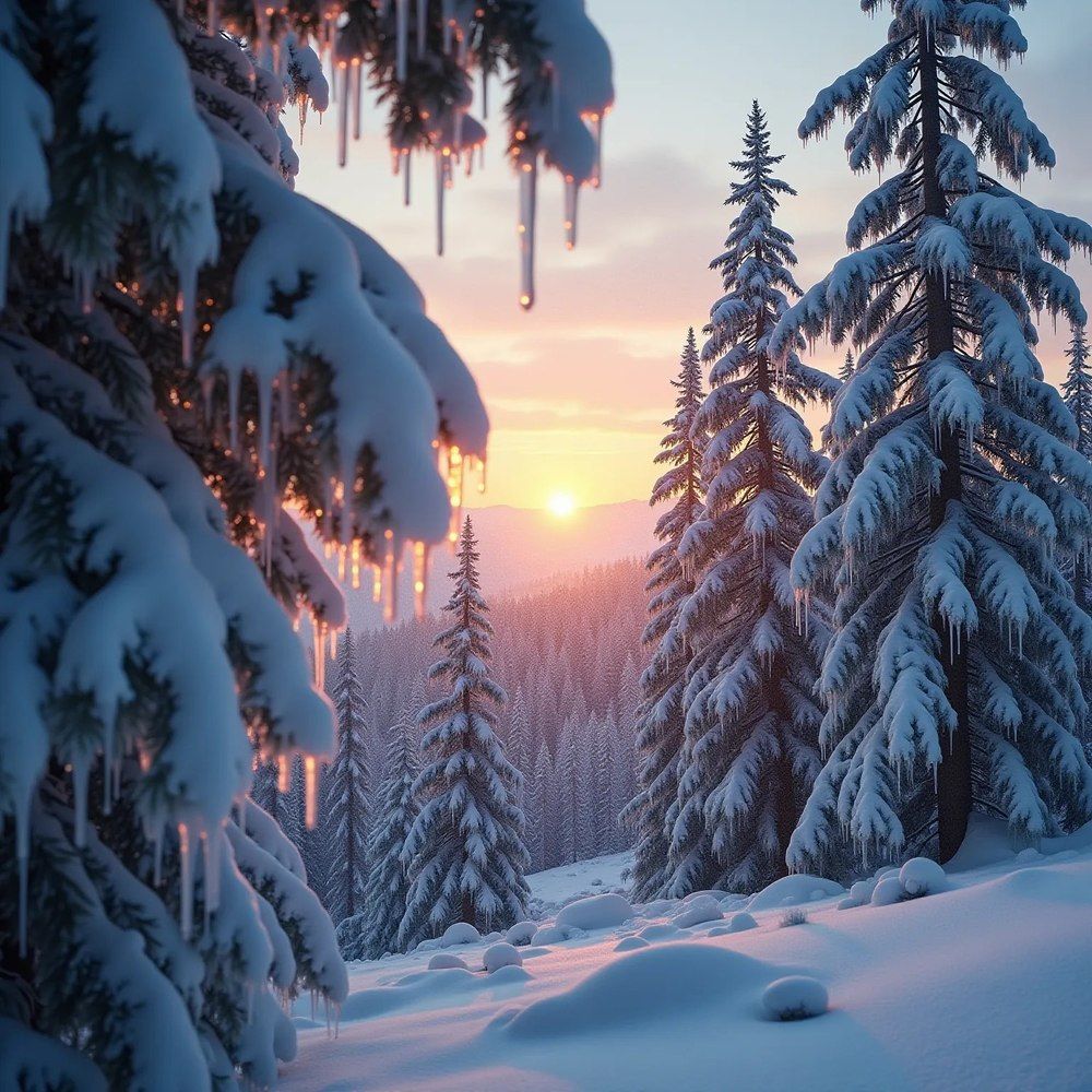 лесной рассвет