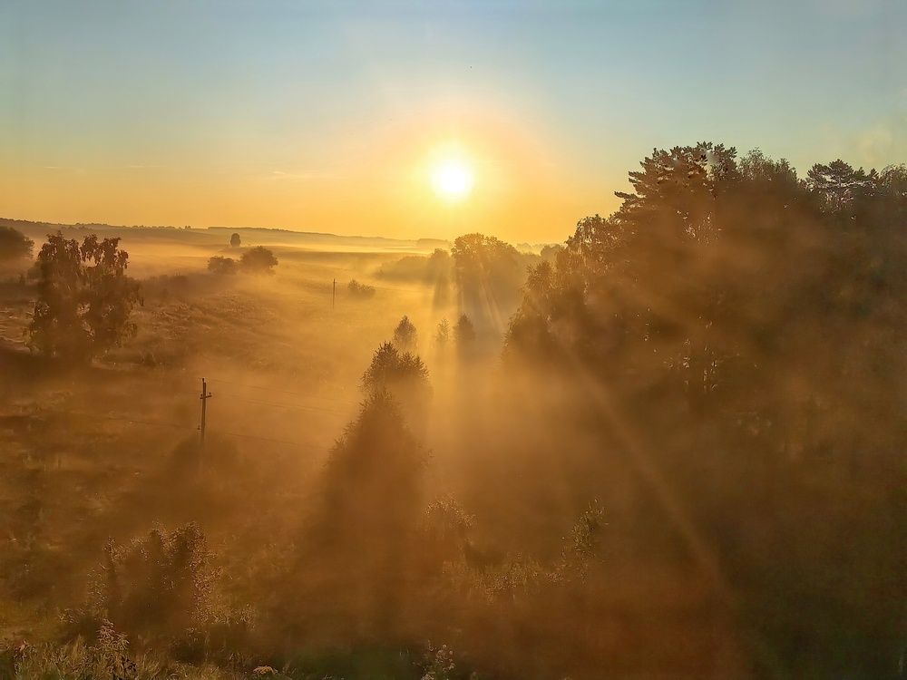 Рассвет в поезде