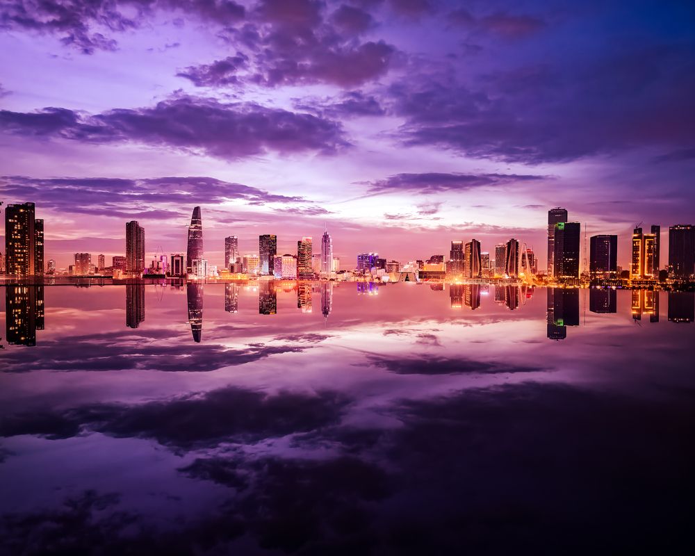 Sunset in Ho Chi Minh city