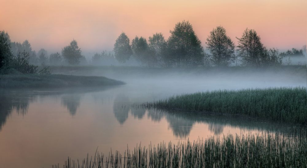 В тумане берега..