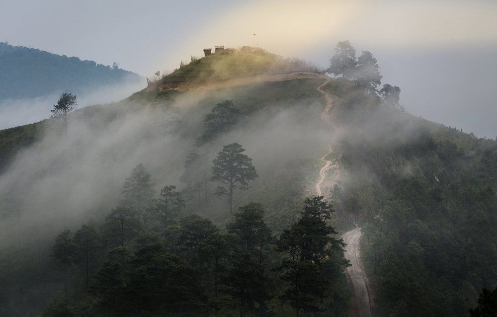 Mist around the hill
