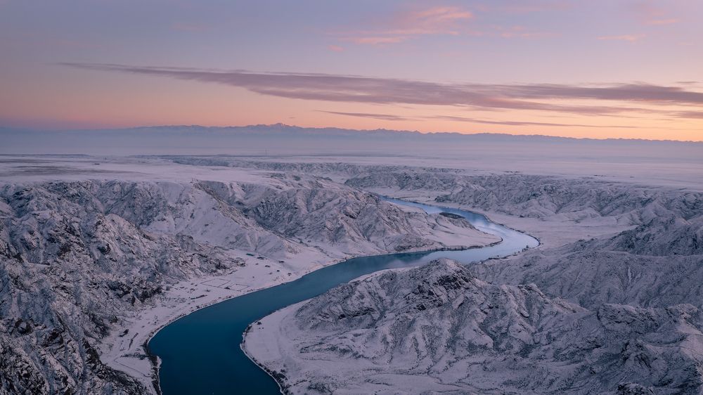 Закат на Или