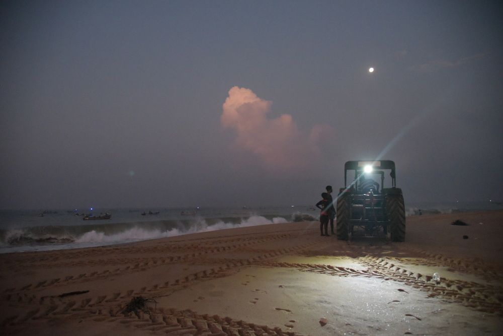 Рыбаки в Индии штат Керала