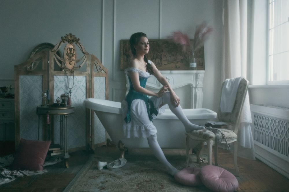 A boudoir morning. 19th century.