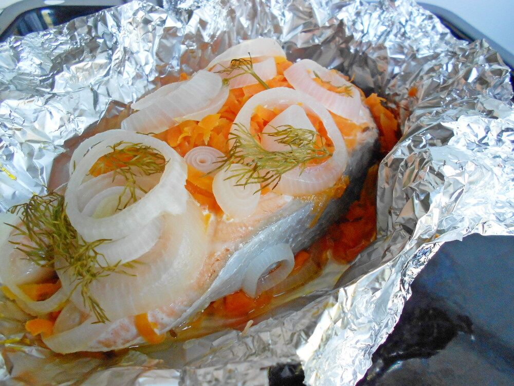Сёмга запечённая в фольге