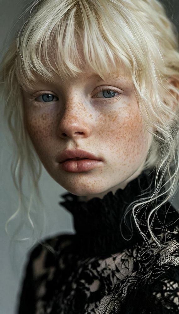 Портрет девочки альбиноса