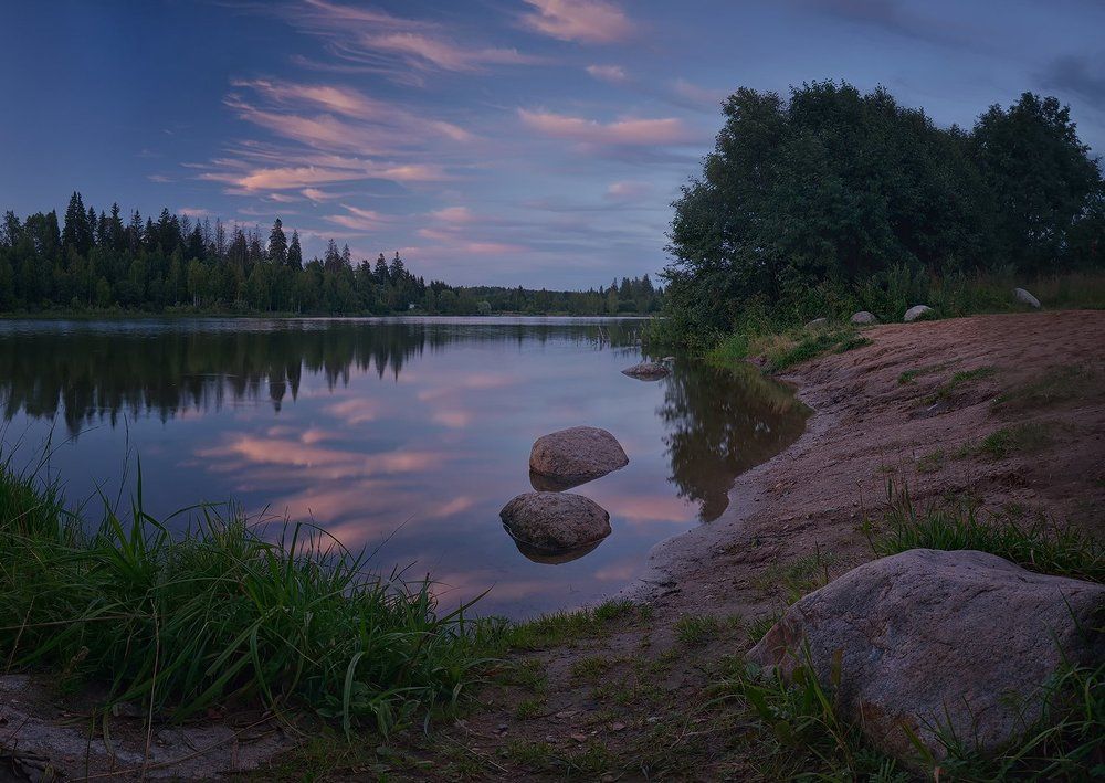 Вечером на озере