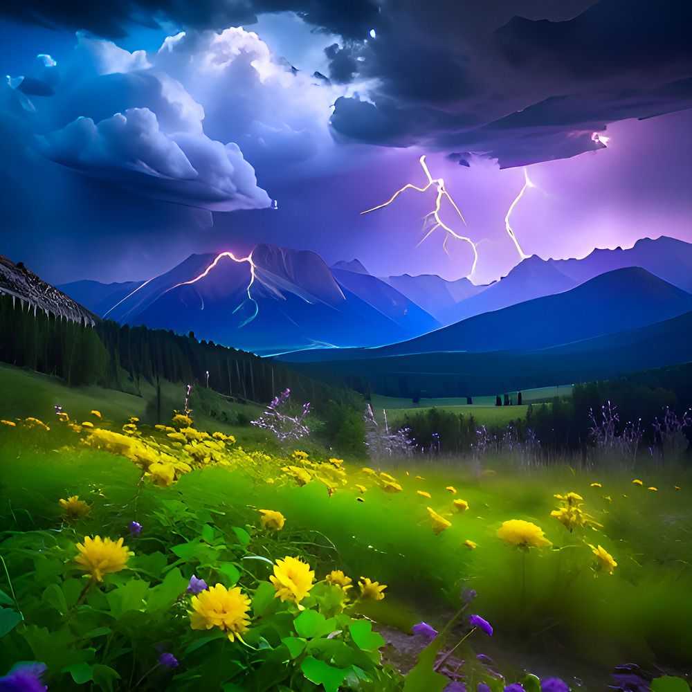 Thunderstorm in the mountains