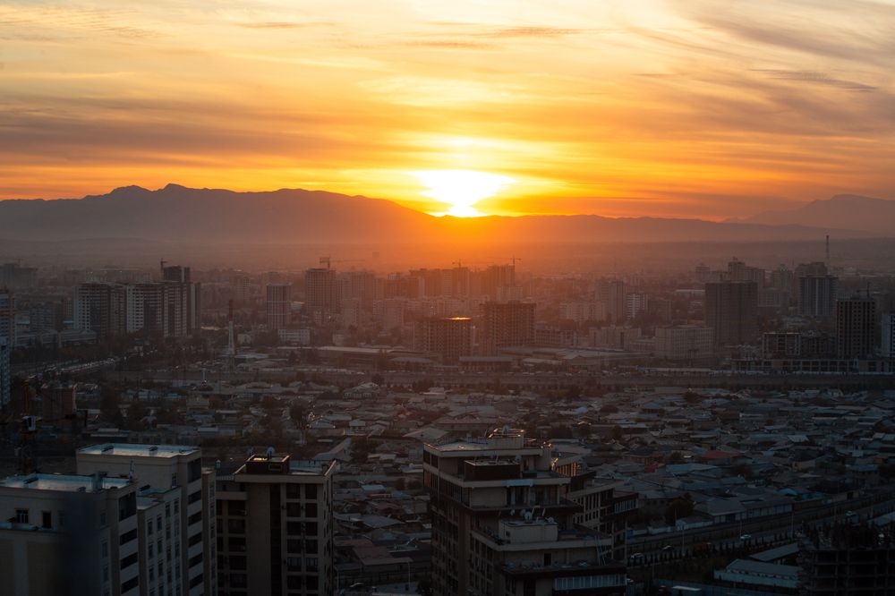 Закат над Душанбе