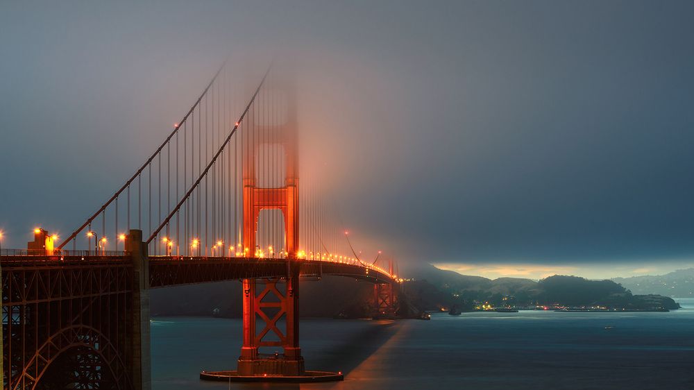 The Golden Gate After Dark