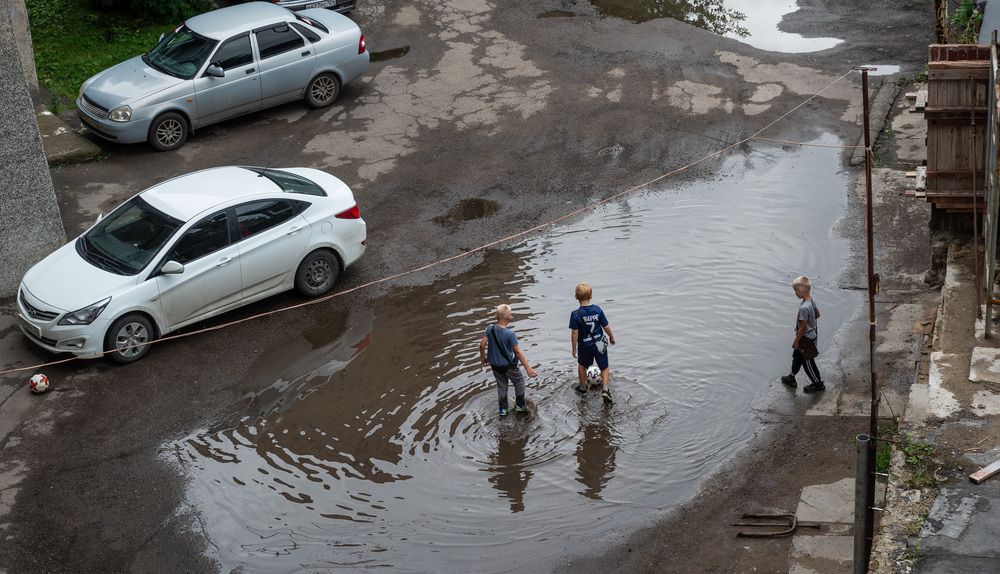 Дворовое водное поло.