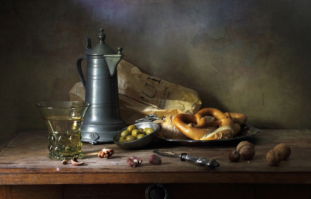 С брецелем и оливками