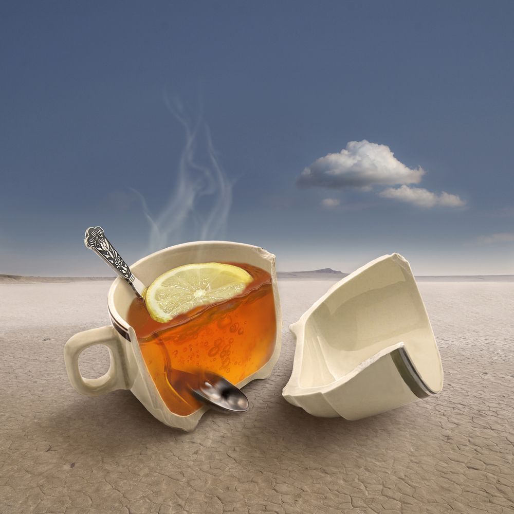 Пол чашки чая