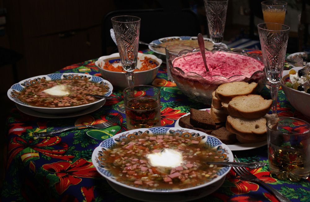 Новогодняя окрошка