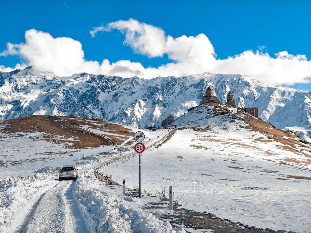 On the Way to Gergeti Trinity Church