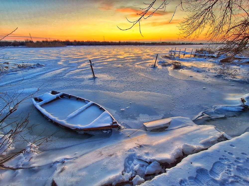 Зимний закат.