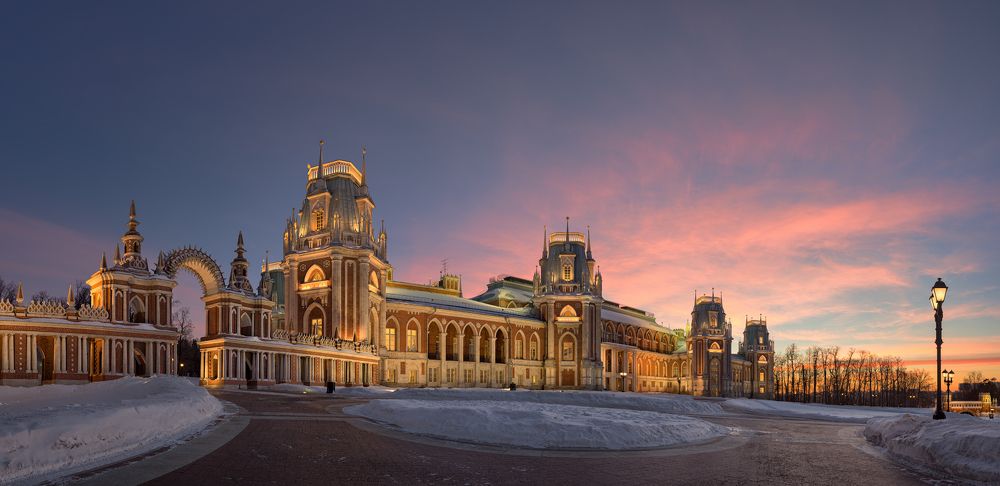 Зимний вечер в Царицыно