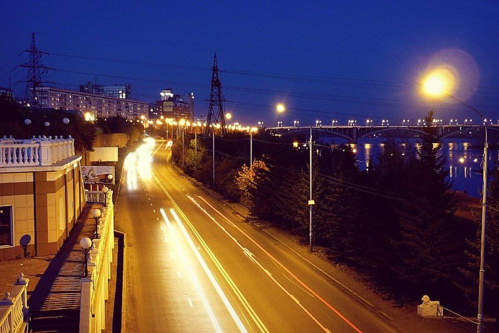Вечерний Красноярск. Осень