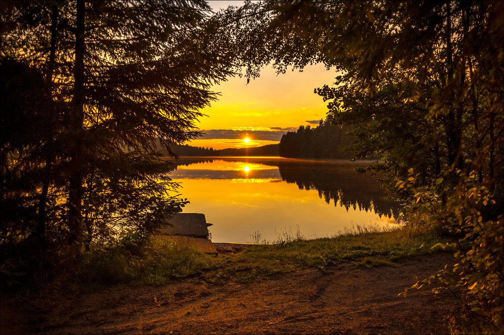 Закат на Долгом озере (1)