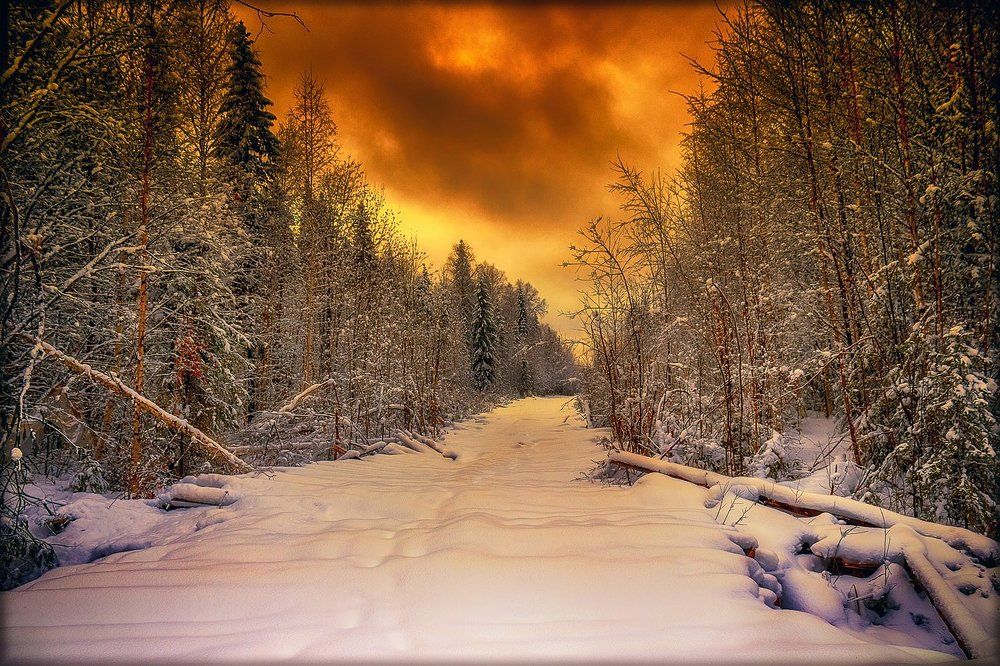 Пылающий закат.