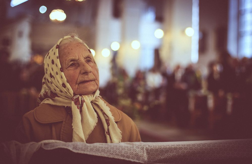 Old lady at church