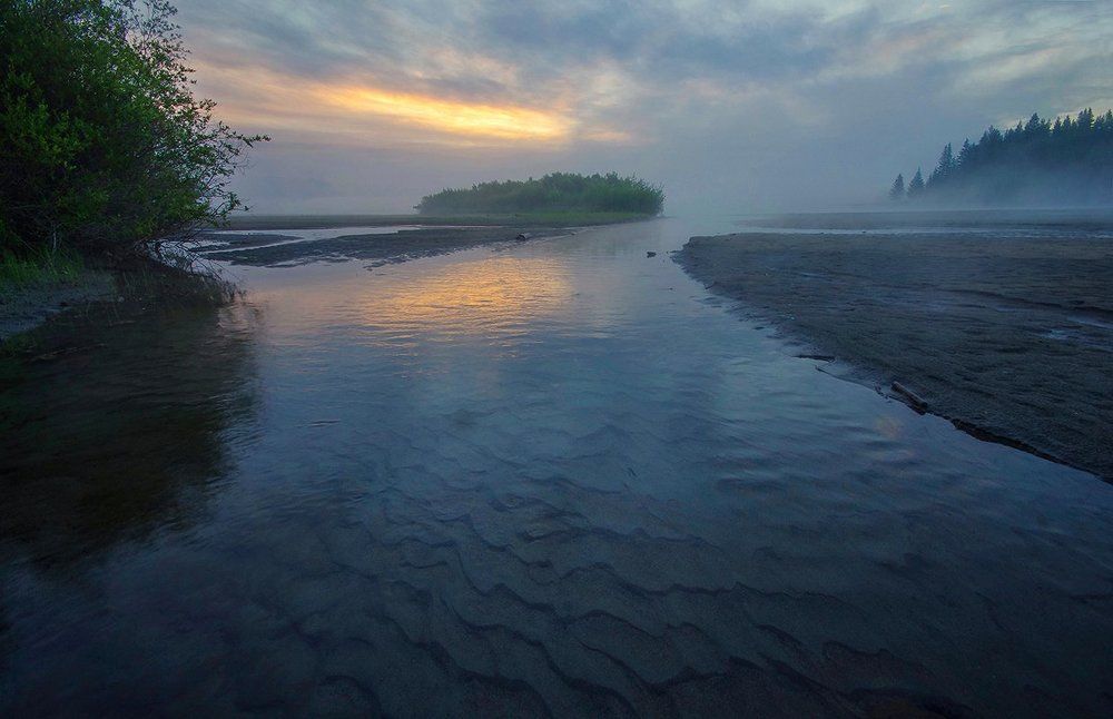 Туманное утро на р. Иркут
